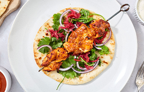 Chicken Shish Kebab With Naan